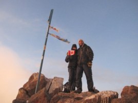 At the top of Mt. Kenya