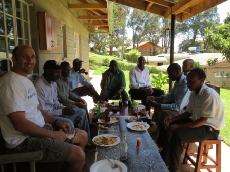 Dinner with the laundry men