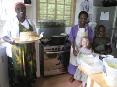 Mary and Attah in kitchen